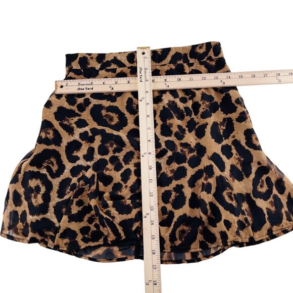 Leopard Print Flared Mini Skirt Womens US 2 UK 6 Nasty Gal Collection - Picture 4 of 5